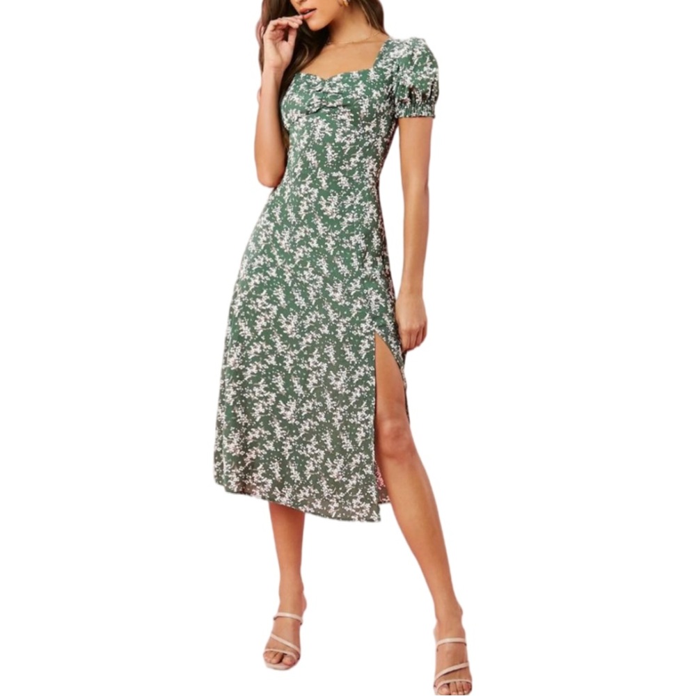 Floral Midi Length Dress
